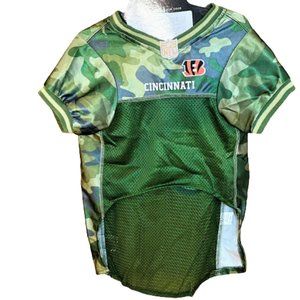 Cincinnati Bengals NFL Football Camo Pet Wear Team Jersey-Dog/Cat-Size Large